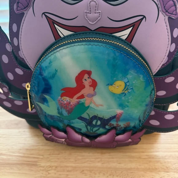 Disney Villains Ursula Loungefly Backpack. Used once. - Picture 2 of 10